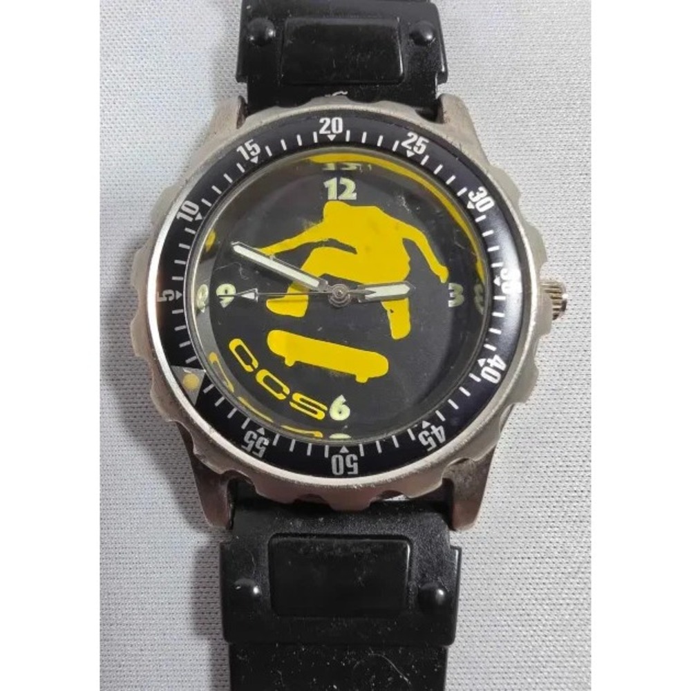 CCS Skate Shop Quartz Watch All Black CCS Brand Full Links Japan Movement - Runs